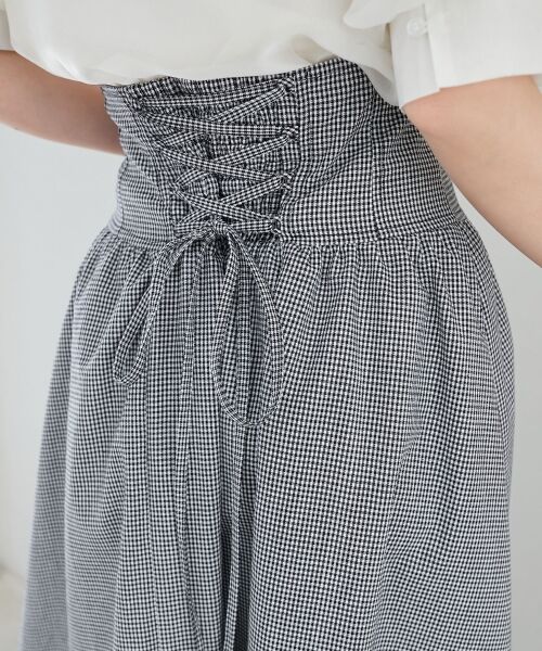 MAJESTIC LEGON / マジェスティックレゴン ロング・マキシ丈スカート | ハイウエストバックレースアップスカート | 詳細15