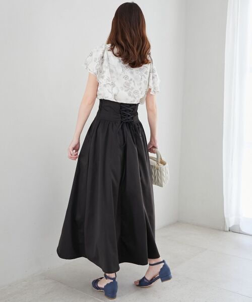 MAJESTIC LEGON / マジェスティックレゴン ロング・マキシ丈スカート | ハイウエストバックレースアップスカート | 詳細18