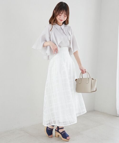 MAJESTIC LEGON / マジェスティックレゴン ロング・マキシ丈スカート | ハイウエストバックレースアップスカート | 詳細2