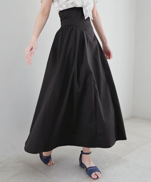 MAJESTIC LEGON / マジェスティックレゴン ロング・マキシ丈スカート | ハイウエストバックレースアップスカート | 詳細20