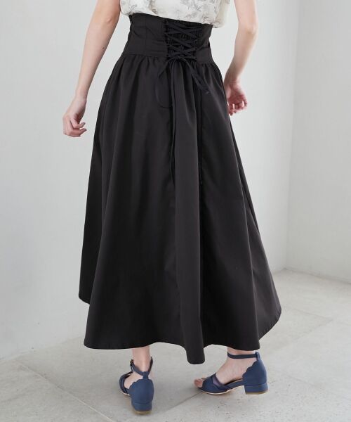 MAJESTIC LEGON / マジェスティックレゴン ロング・マキシ丈スカート | ハイウエストバックレースアップスカート | 詳細21