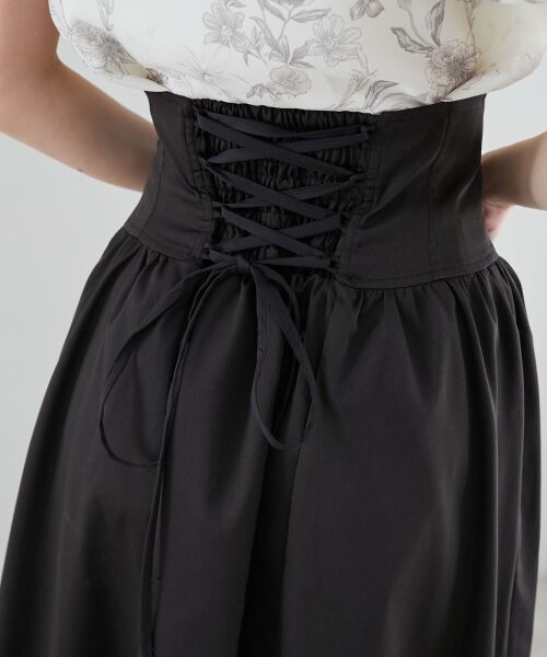 MAJESTIC LEGON / マジェスティックレゴン ロング・マキシ丈スカート | ハイウエストバックレースアップスカート | 詳細22