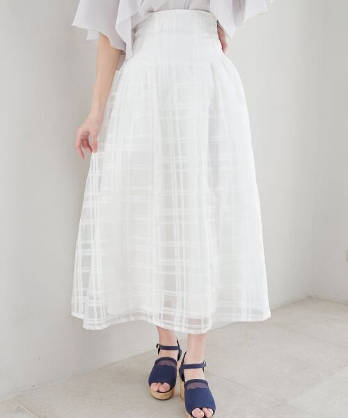 MAJESTIC LEGON / マジェスティックレゴン ロング・マキシ丈スカート | ハイウエストバックレースアップスカート | 詳細4