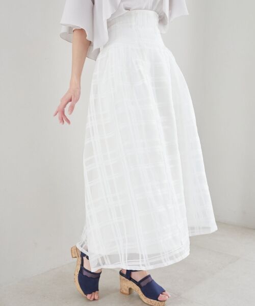 MAJESTIC LEGON / マジェスティックレゴン ロング・マキシ丈スカート | ハイウエストバックレースアップスカート | 詳細5