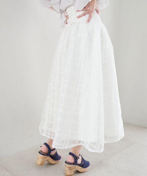 MAJESTIC LEGON / マジェスティックレゴン ロング・マキシ丈スカート | ハイウエストバックレースアップスカート | 詳細6