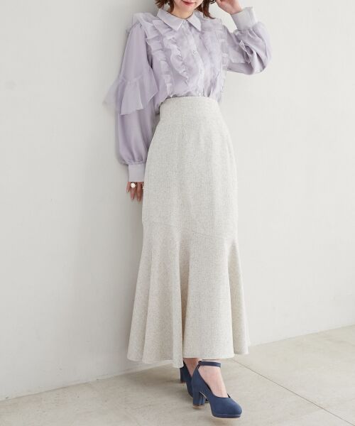 MAJESTIC LEGON / マジェスティックレゴン ロング・マキシ丈スカート | ツイードマーメイドロングスカート | 詳細10