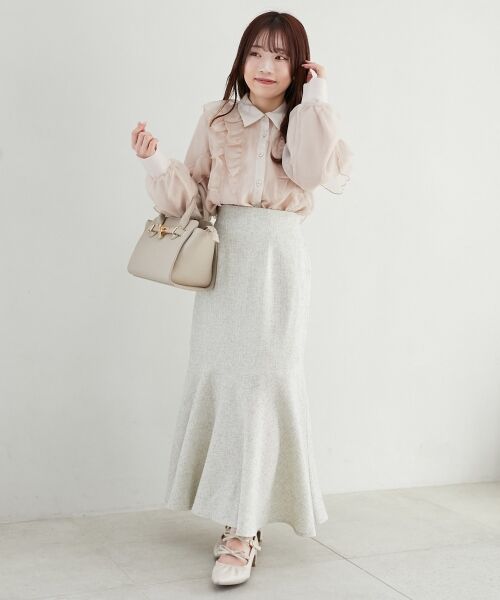 MAJESTIC LEGON / マジェスティックレゴン ロング・マキシ丈スカート | ツイードマーメイドロングスカート | 詳細11