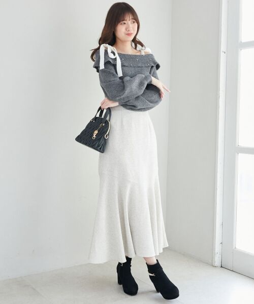 MAJESTIC LEGON / マジェスティックレゴン ロング・マキシ丈スカート | ツイードマーメイドロングスカート | 詳細14