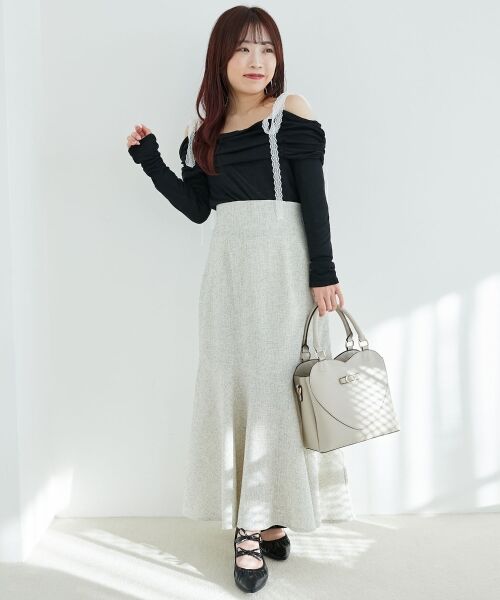 MAJESTIC LEGON / マジェスティックレゴン ロング・マキシ丈スカート | ツイードマーメイドロングスカート | 詳細15