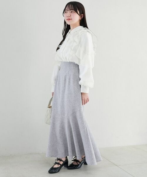 MAJESTIC LEGON / マジェスティックレゴン ロング・マキシ丈スカート | ツイードマーメイドロングスカート | 詳細19