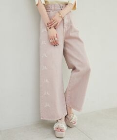 MAJESTIC LEGON / マジェスティックレゴン デニムパンツ | リボンビジューデニムパンツ