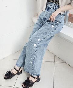 MAJESTIC LEGON / マジェスティックレゴン デニムパンツ | リボンビジューデニムパンツ