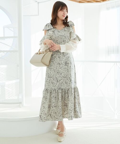 MAJESTIC LEGON / マジェスティックレゴン ロング・マキシ丈ワンピース | フリルリボン肩あきワンピース | 詳細18