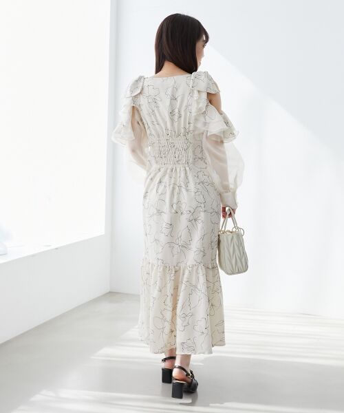 MAJESTIC LEGON / マジェスティックレゴン ロング・マキシ丈ワンピース | フリルリボン肩あきワンピース | 詳細4