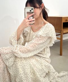 MAJESTIC LEGON / マジェスティックレゴン ロング・マキシ丈ワンピース | エアリーフリルロングワンピース