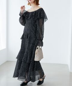 MAJESTIC LEGON / マジェスティックレゴン ロング・マキシ丈ワンピース | エアリーフリルロングワンピース