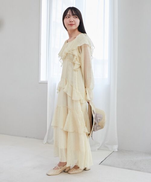 MAJESTIC LEGON / マジェスティックレゴン ロング・マキシ丈ワンピース | エアリーフリルロングワンピース | 詳細10