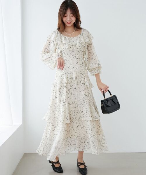 MAJESTIC LEGON / マジェスティックレゴン ロング・マキシ丈ワンピース | エアリーフリルロングワンピース | 詳細12