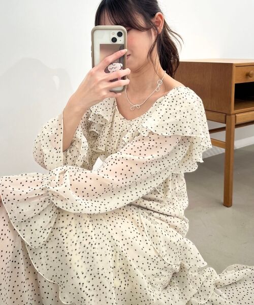 MAJESTIC LEGON / マジェスティックレゴン ロング・マキシ丈ワンピース | エアリーフリルロングワンピース | 詳細22