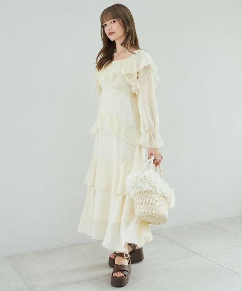MAJESTIC LEGON / マジェスティックレゴン ロング・マキシ丈ワンピース | エアリーフリルロングワンピース | 詳細3