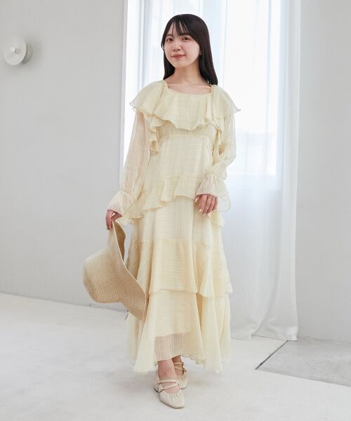 MAJESTIC LEGON / マジェスティックレゴン ロング・マキシ丈ワンピース | エアリーフリルロングワンピース | 詳細9