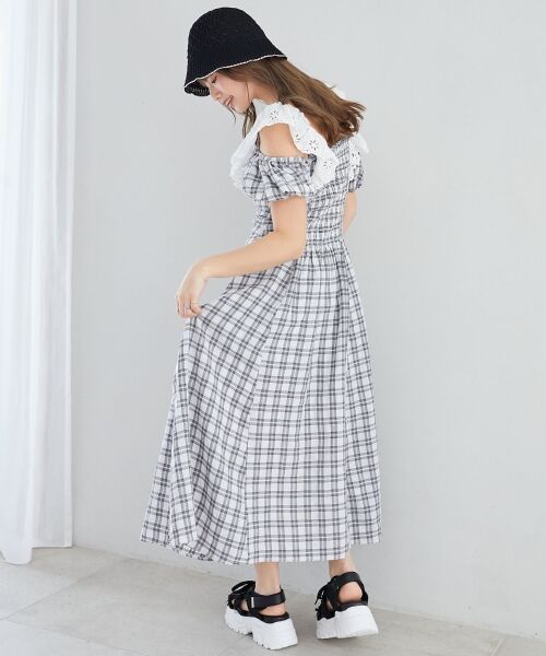 MAJESTIC LEGON / マジェスティックレゴン ロング・マキシ丈ワンピース | 肩レースフリルワンピース | 詳細10