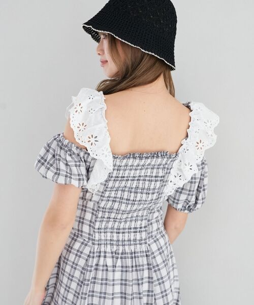 MAJESTIC LEGON / マジェスティックレゴン ロング・マキシ丈ワンピース | 肩レースフリルワンピース | 詳細13