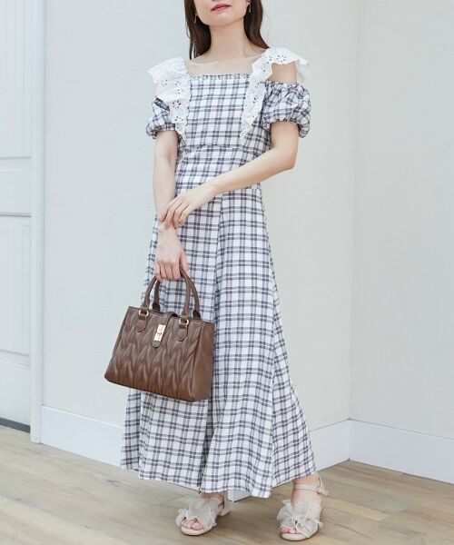 MAJESTIC LEGON / マジェスティックレゴン ロング・マキシ丈ワンピース | 肩レースフリルワンピース | 詳細15