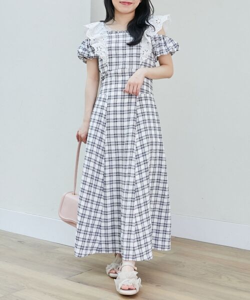 MAJESTIC LEGON / マジェスティックレゴン ロング・マキシ丈ワンピース | 肩レースフリルワンピース | 詳細18