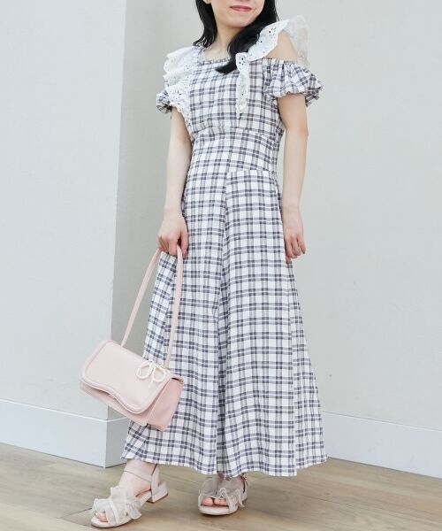 MAJESTIC LEGON / マジェスティックレゴン ロング・マキシ丈ワンピース | 肩レースフリルワンピース | 詳細19