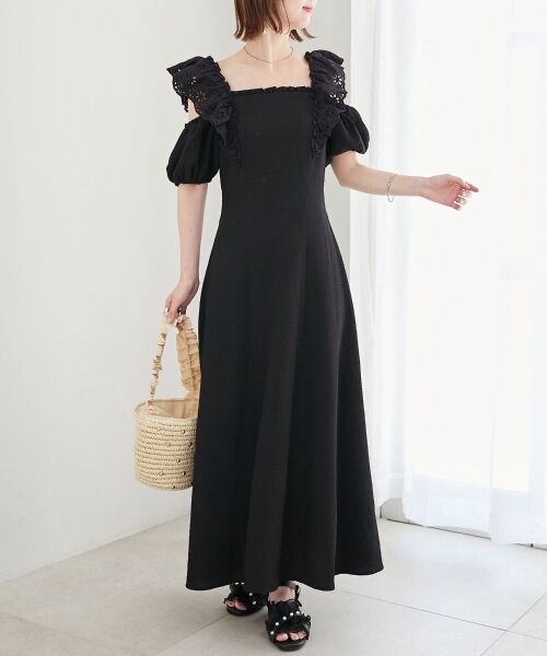 MAJESTIC LEGON / マジェスティックレゴン ロング・マキシ丈ワンピース | 肩レースフリルワンピース | 詳細21