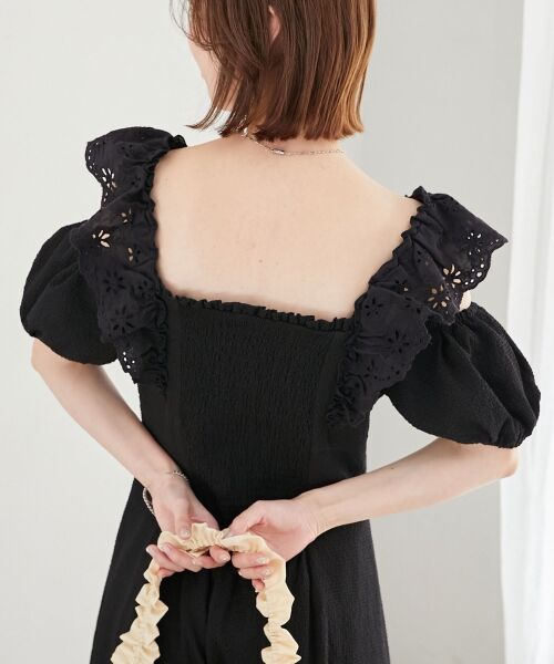 MAJESTIC LEGON / マジェスティックレゴン ロング・マキシ丈ワンピース | 肩レースフリルワンピース | 詳細26