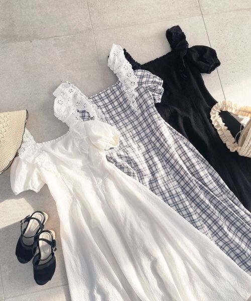 MAJESTIC LEGON / マジェスティックレゴン ロング・マキシ丈ワンピース | 肩レースフリルワンピース | 詳細28