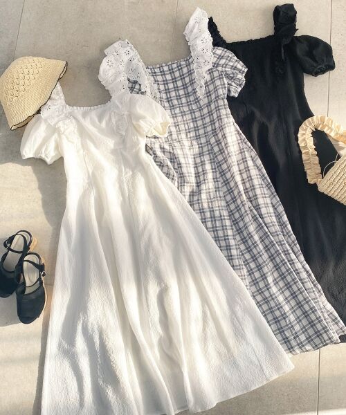 MAJESTIC LEGON / マジェスティックレゴン ロング・マキシ丈ワンピース | 肩レースフリルワンピース | 詳細29