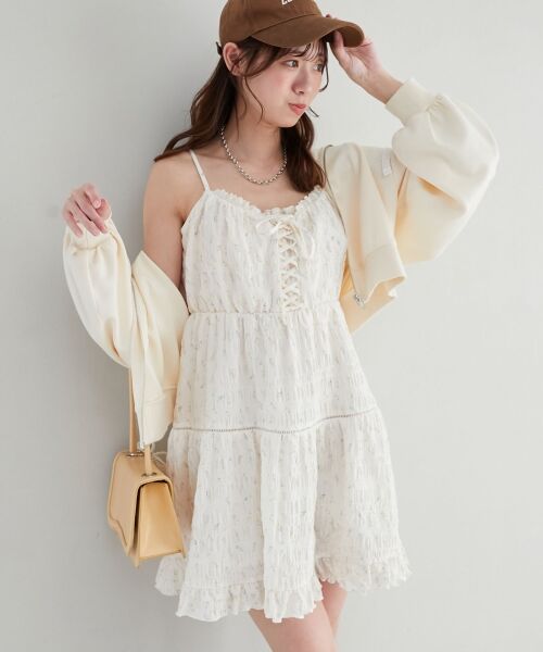 MAJESTIC LEGON / マジェスティックレゴン ロング・マキシ丈ワンピース | レースアップフレアキャミワンピ | 詳細15