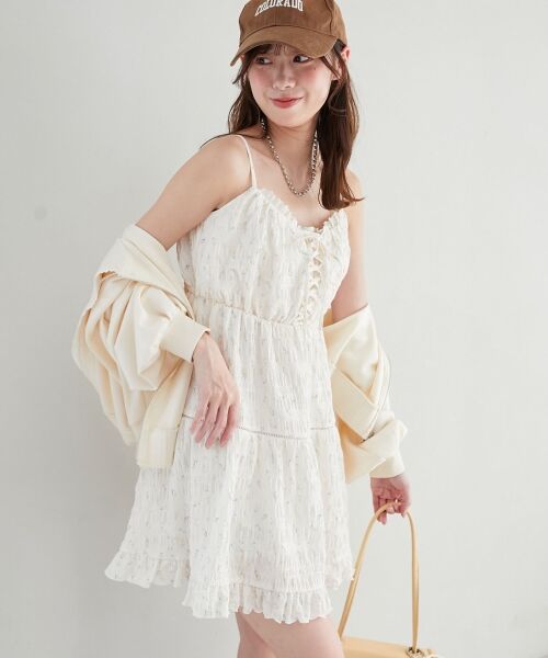 MAJESTIC LEGON / マジェスティックレゴン ロング・マキシ丈ワンピース | レースアップフレアキャミワンピ | 詳細17