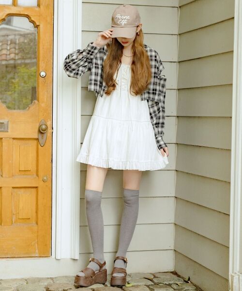 MAJESTIC LEGON / マジェスティックレゴン ロング・マキシ丈ワンピース | レースアップフレアキャミワンピ | 詳細21