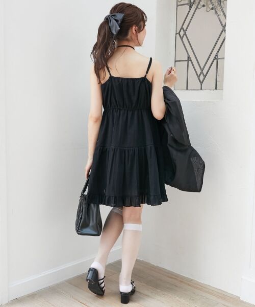 MAJESTIC LEGON / マジェスティックレゴン ロング・マキシ丈ワンピース | レースアップフレアキャミワンピ | 詳細3