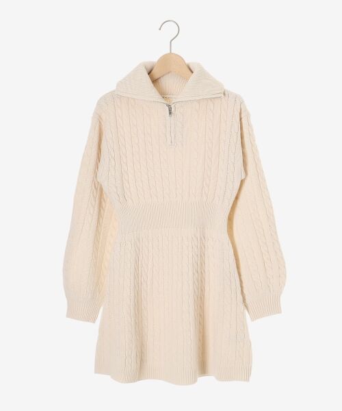 MAJESTIC LEGON / マジェスティックレゴン ミニ丈・ひざ丈ワンピース | ケーブルジップニットミニワンピ | 詳細22