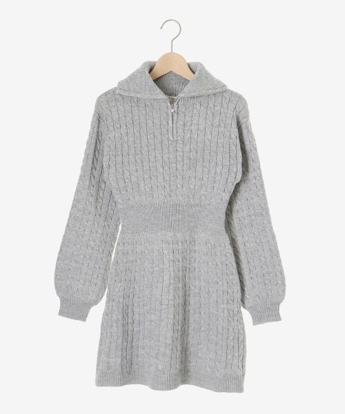 MAJESTIC LEGON / マジェスティックレゴン ミニ丈・ひざ丈ワンピース | ケーブルジップニットミニワンピ | 詳細24