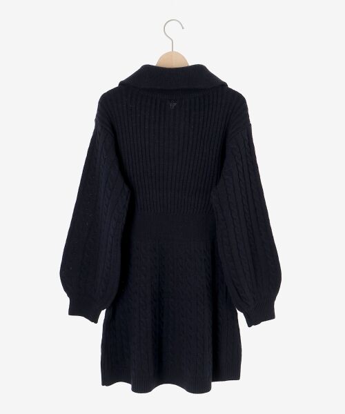 MAJESTIC LEGON / マジェスティックレゴン ミニ丈・ひざ丈ワンピース | ケーブルジップニットミニワンピ | 詳細25