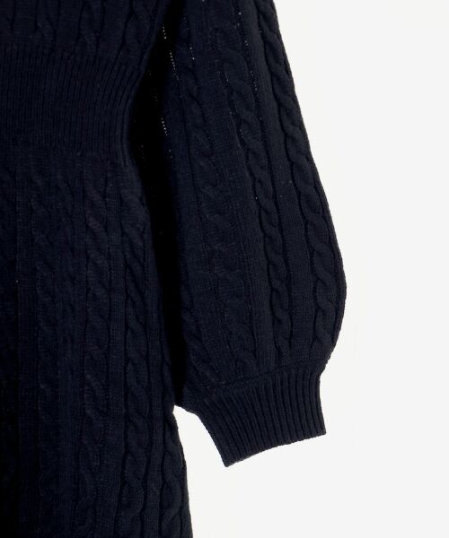 MAJESTIC LEGON / マジェスティックレゴン ミニ丈・ひざ丈ワンピース | ケーブルジップニットミニワンピ | 詳細27