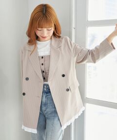 MAJESTIC LEGON / マジェスティックレゴン その他アウター | バイカラーフリルトリムジャケット