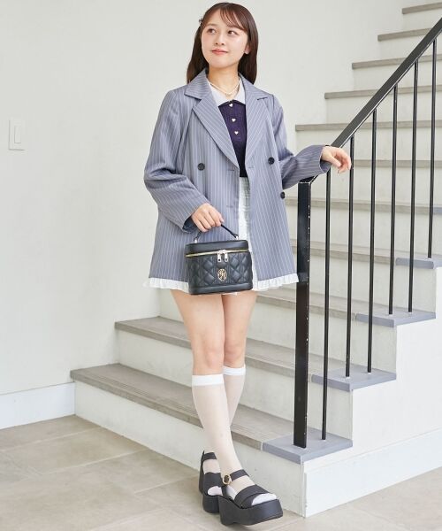 MAJESTIC LEGON / マジェスティックレゴン その他アウター | バイカラーフリルトリムジャケット | 詳細1