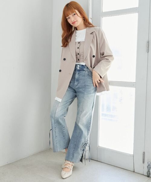 MAJESTIC LEGON / マジェスティックレゴン その他アウター | バイカラーフリルトリムジャケット | 詳細10