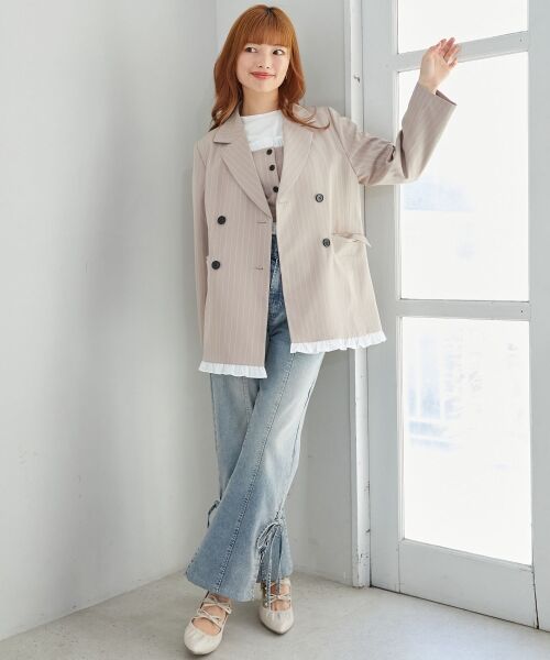 MAJESTIC LEGON / マジェスティックレゴン その他アウター | バイカラーフリルトリムジャケット | 詳細11