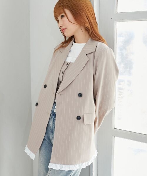 MAJESTIC LEGON / マジェスティックレゴン その他アウター | バイカラーフリルトリムジャケット | 詳細14