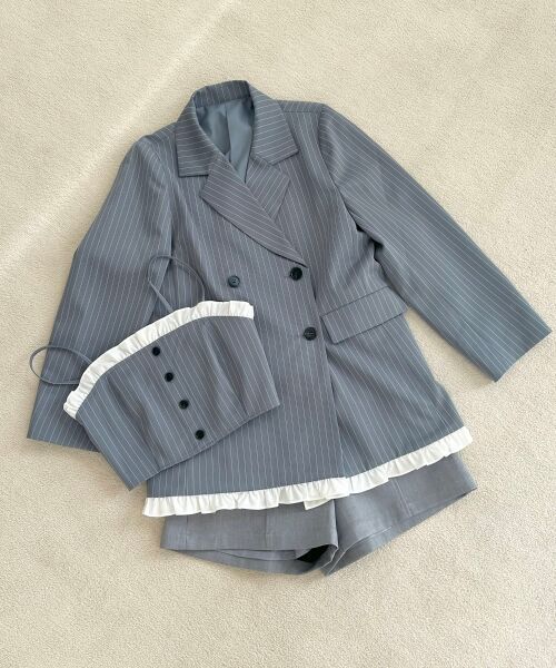 MAJESTIC LEGON / マジェスティックレゴン その他アウター | バイカラーフリルトリムジャケット | 詳細17