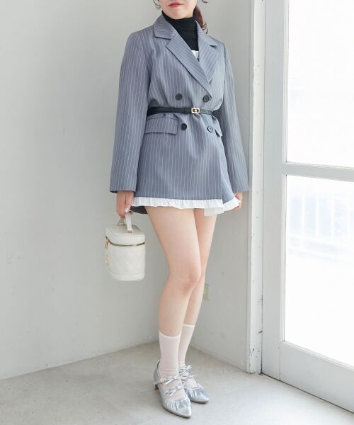 MAJESTIC LEGON / マジェスティックレゴン その他アウター | バイカラーフリルトリムジャケット | 詳細4