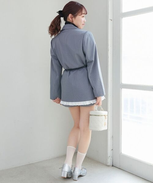 MAJESTIC LEGON / マジェスティックレゴン その他アウター | バイカラーフリルトリムジャケット | 詳細5